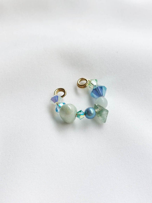 ATLANTIDE blue and green earcuff