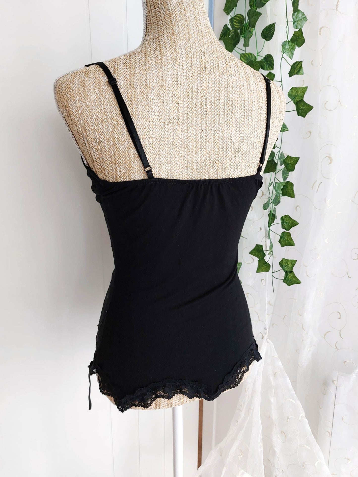 MIDNIGHT black lingerie-style camisole size S