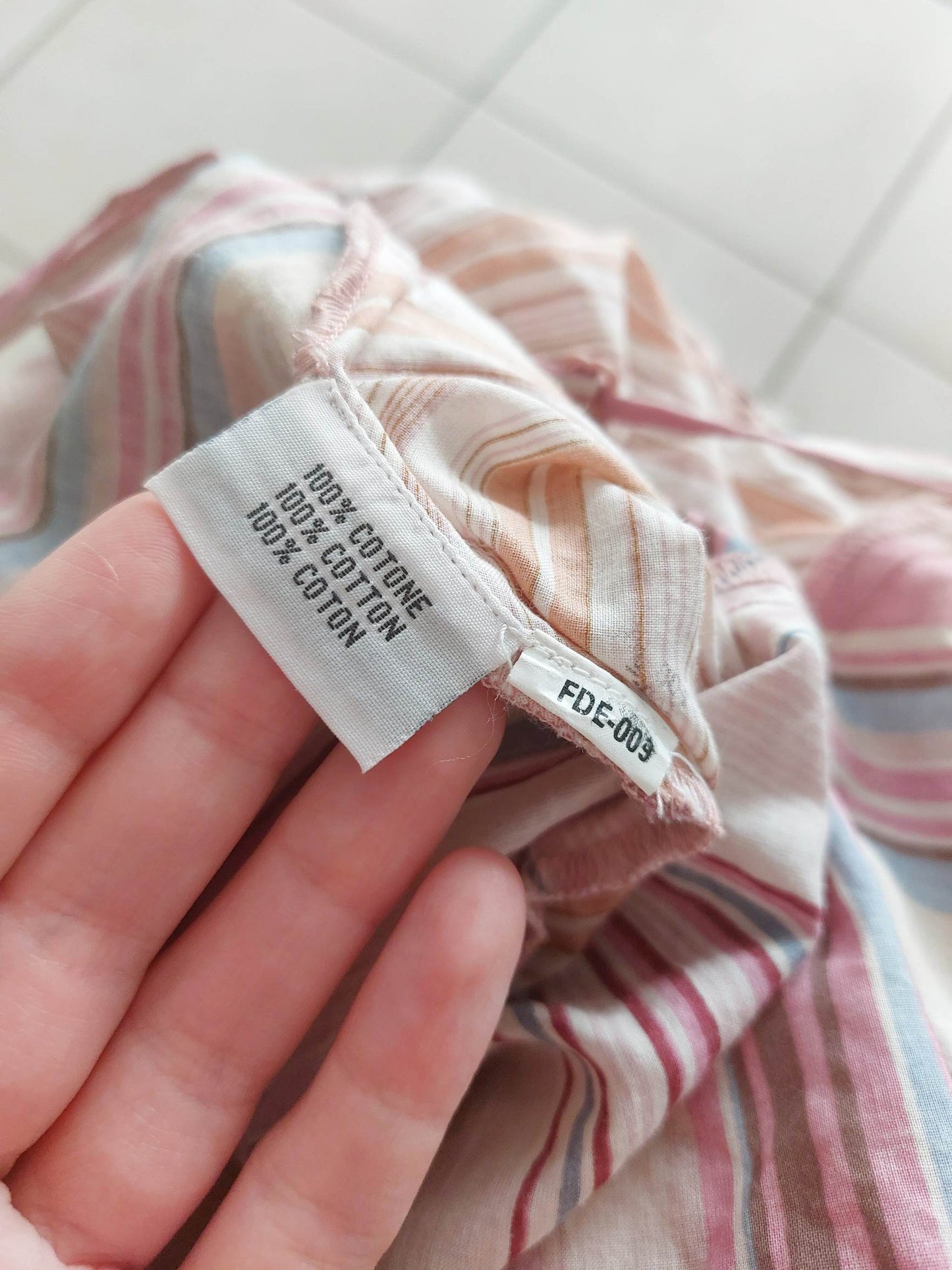 DAHLIA Lightweight Striped and Floral Tank Top, Size 36