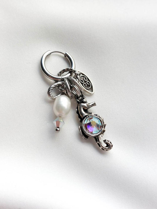 FOAM Seahorse Single-Loop Earring