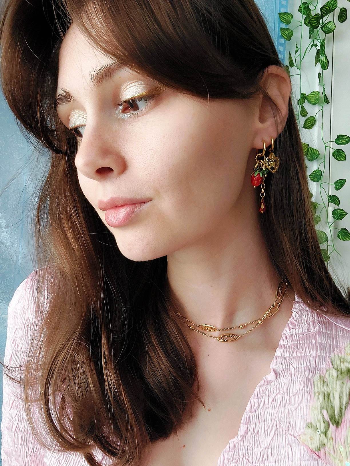 STRAWBERRY single-loop pearl strawberry