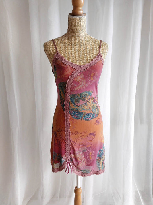SAFRAN Red camisole with patterns and embroidery Size 36/38