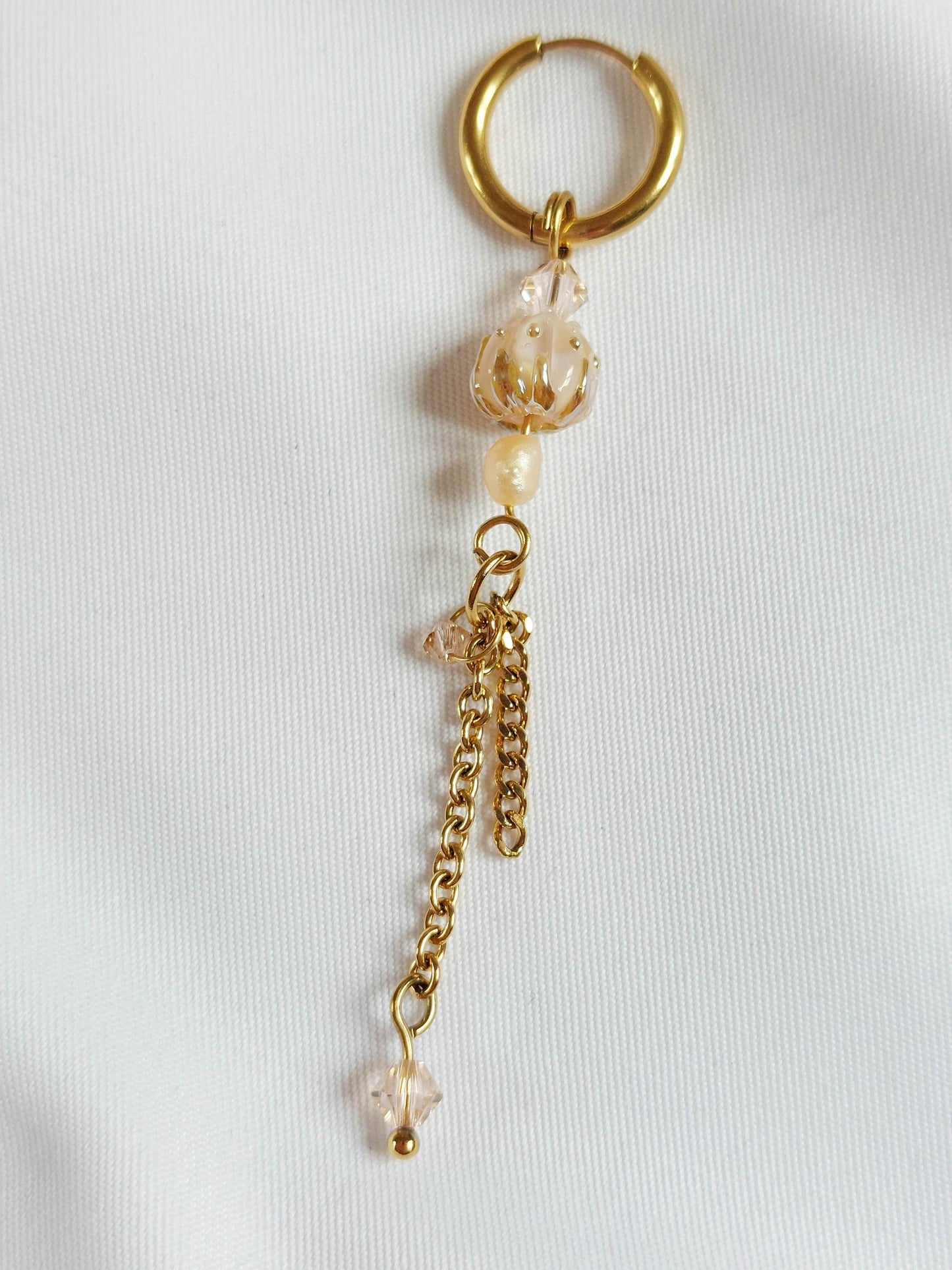 PEACH orange flower peach single loop