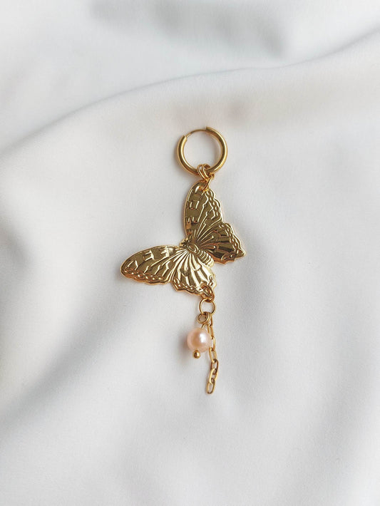 CHRISALIE monoboucle papillon et perle