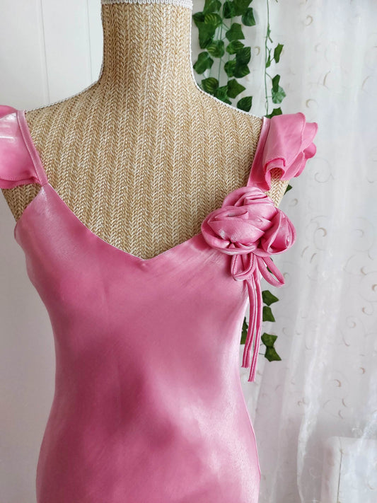 ROSETTA Romantic pink dress with flower Size 36