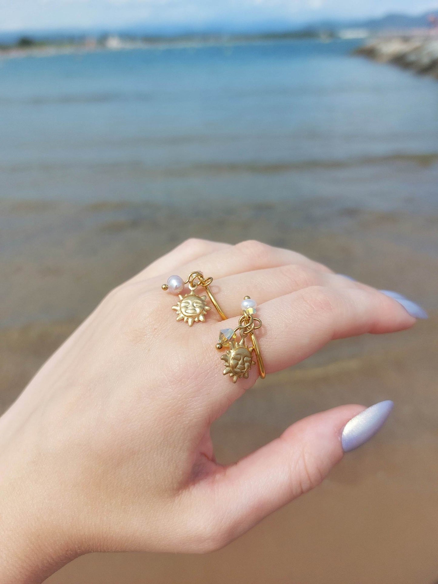 SWEET Asteria pastel sun ring