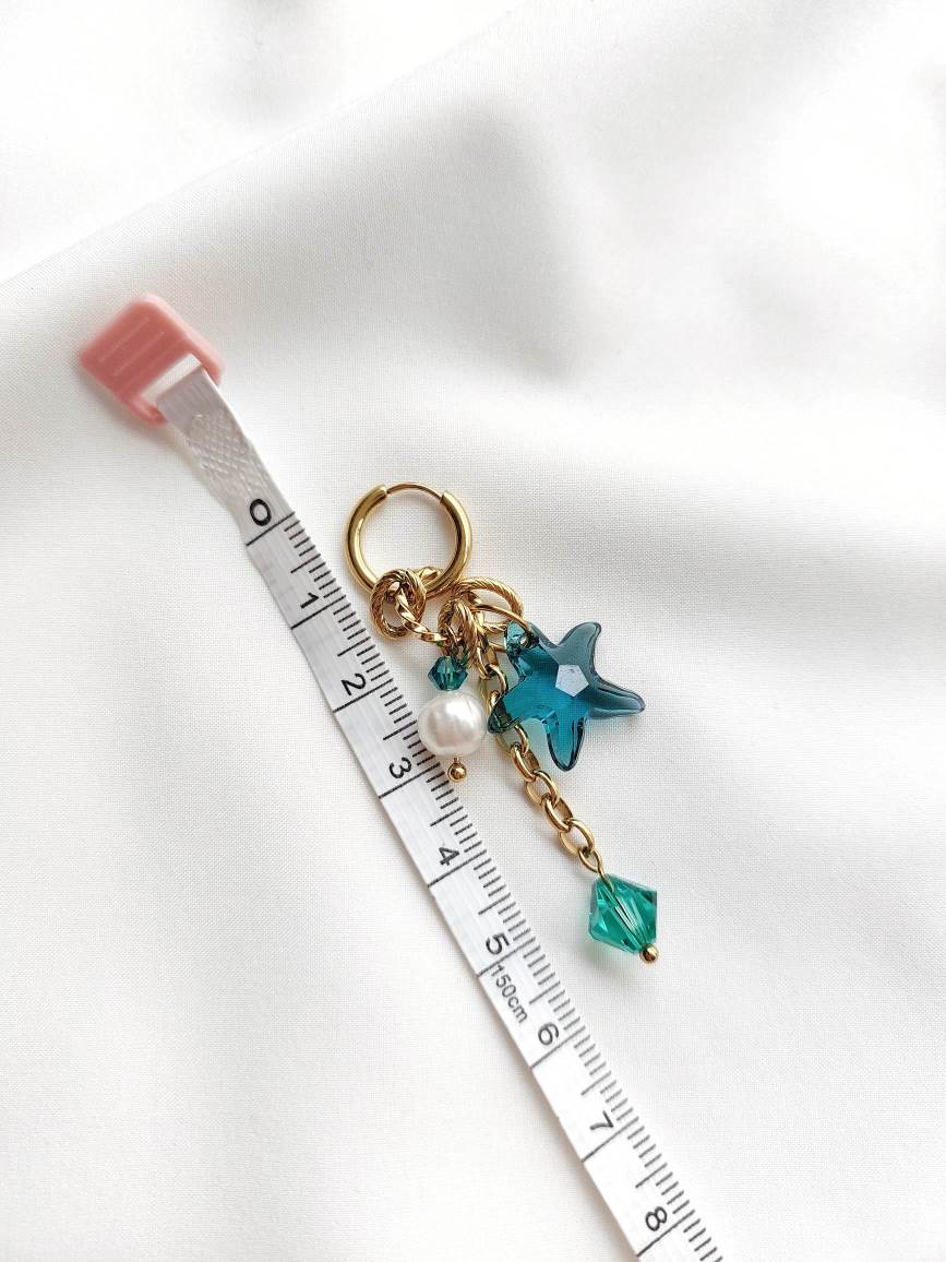 STARFISH single blue starfish earring