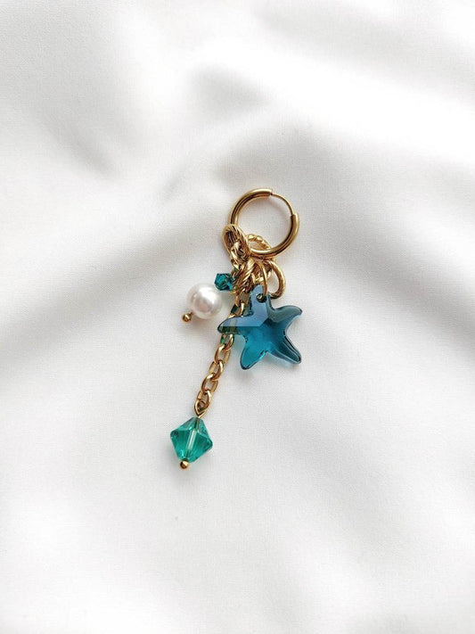 STARFISH single blue starfish earring