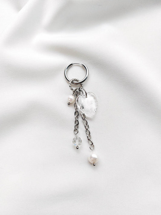 UNION silver single-loop heart
