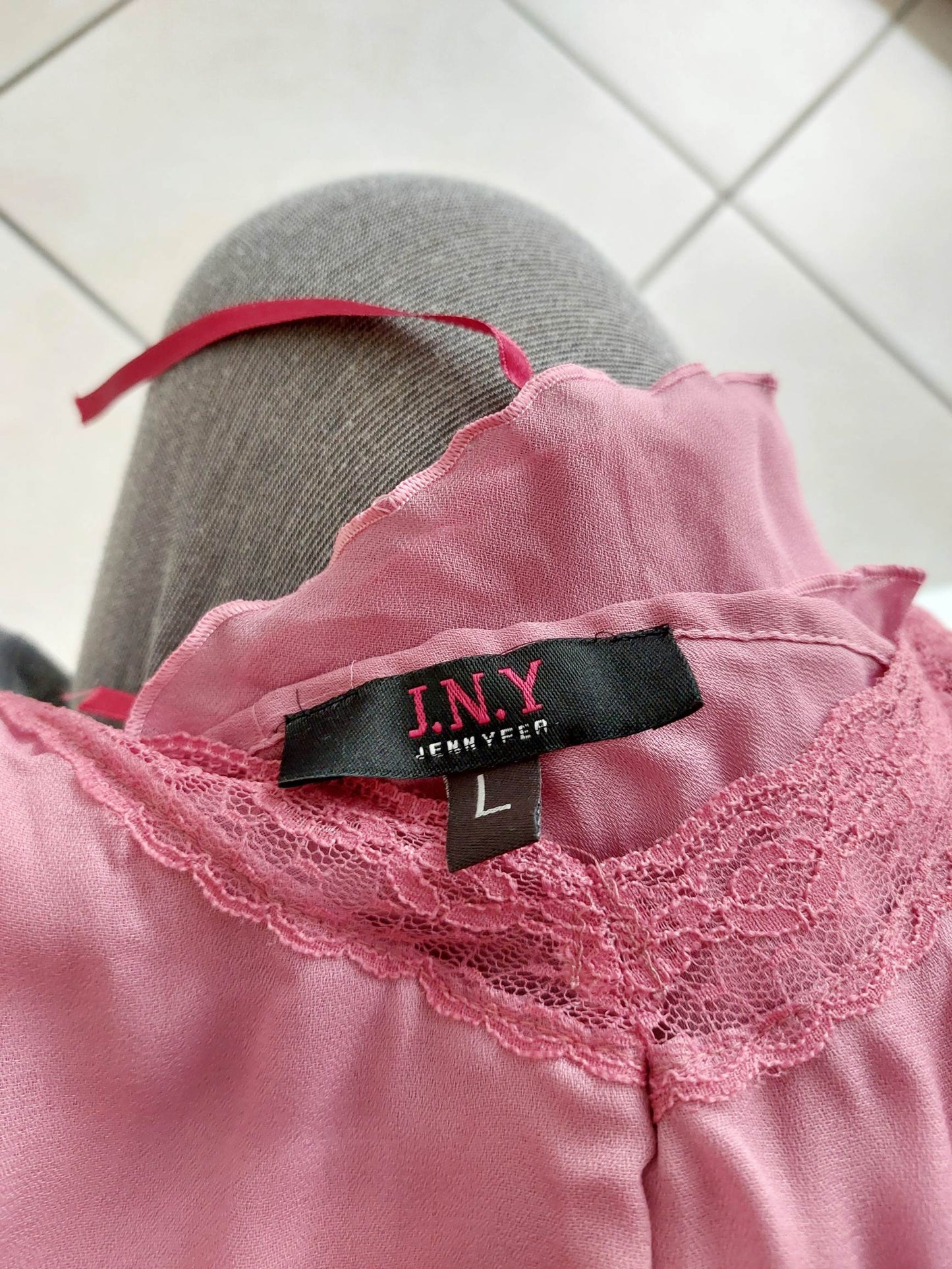PEONY Petal pink camisole with lace Size 38