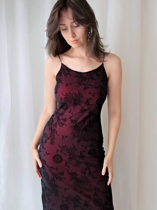 VIPERINE robe longue à motifs palettés T.36/38