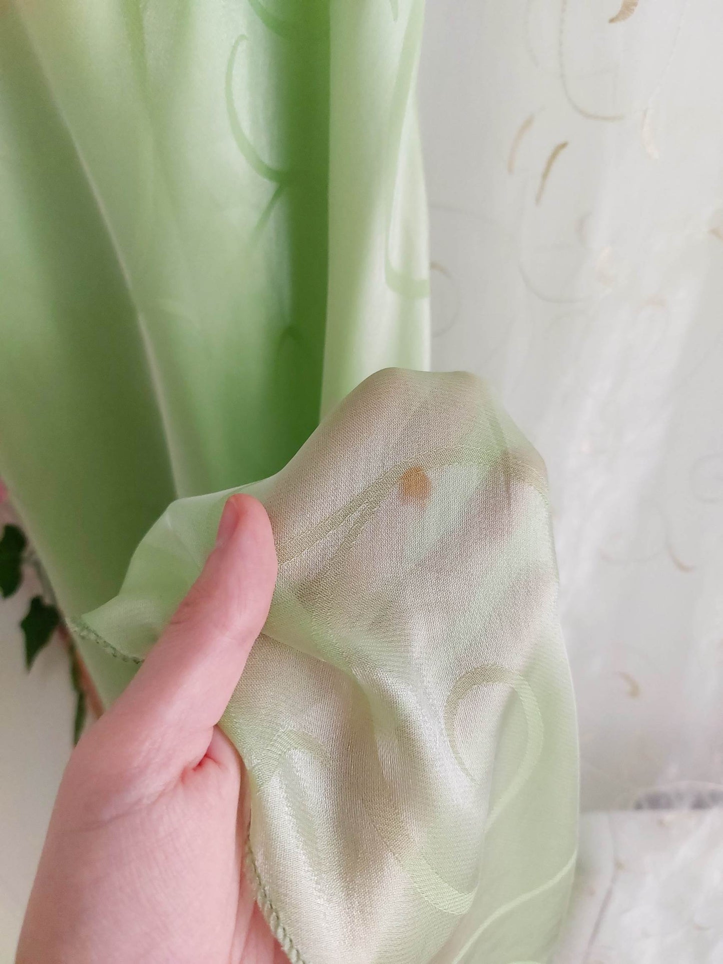 LUCIOLE long green ball gown with flowers Size 34/36