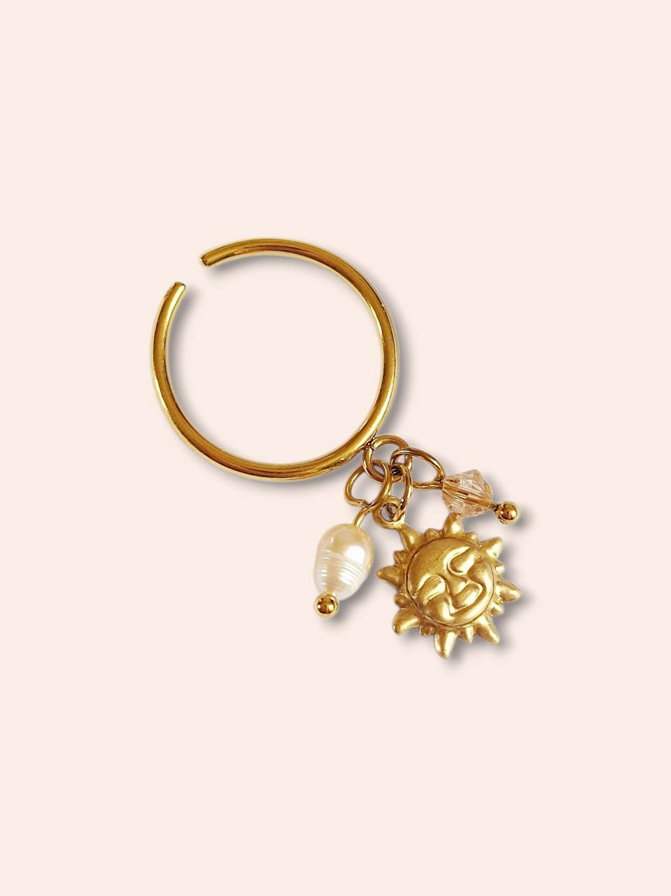 APRICOT Asteria ring sun peach