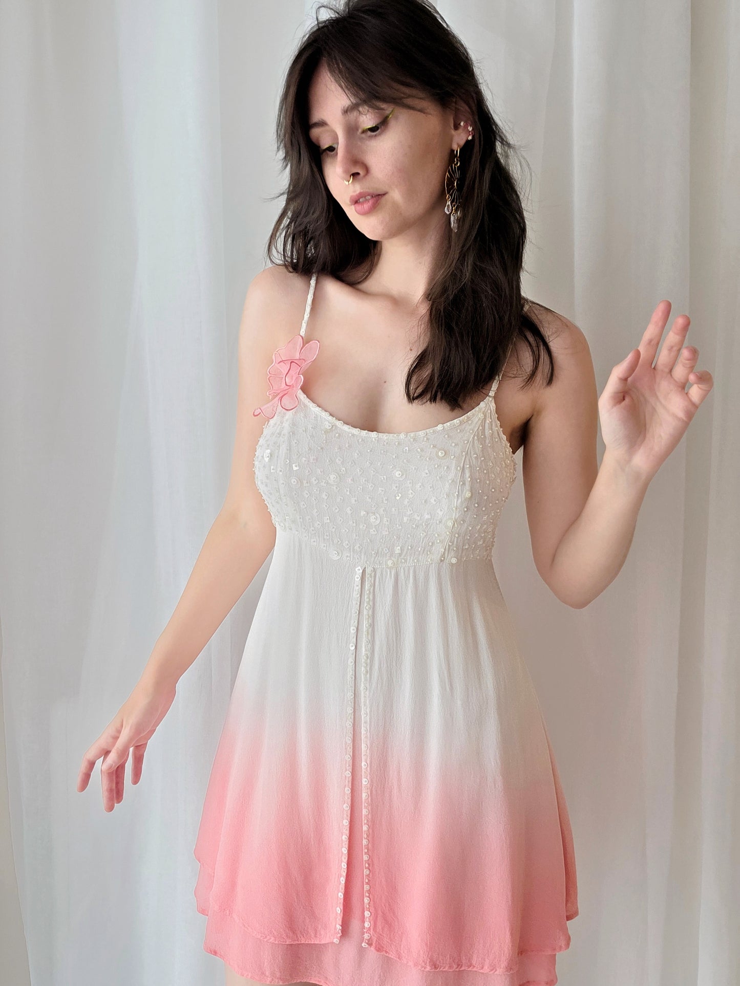 INNOCENCE robe blanche customisée René Derhy T.38