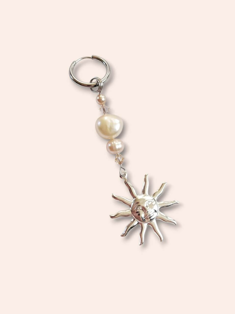 MOTHER-OF-PEARL single-hoop sun peach