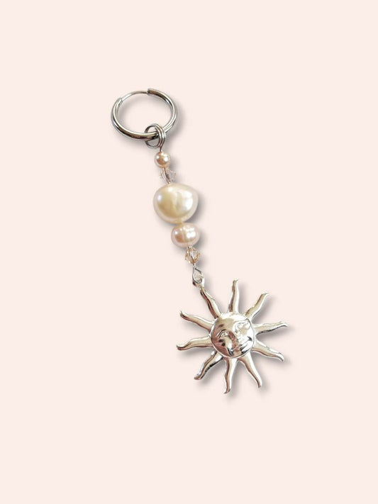 MOTHER-OF-PEARL single-hoop sun peach