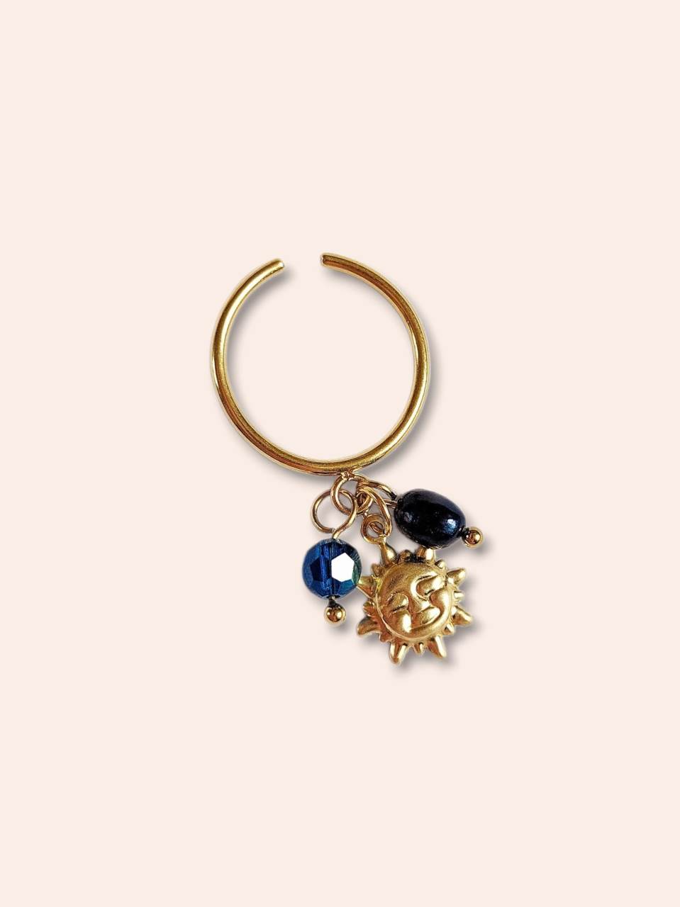 RADIANCE gold ring with midnight blue sun