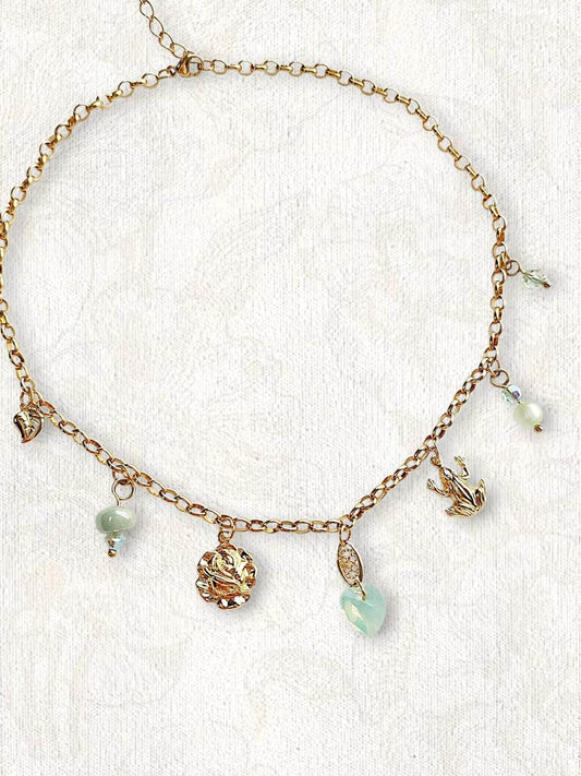 TEDDY BEAR aurora heart necklace