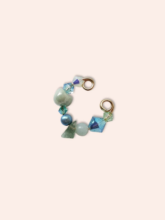 ATLANTIDE blue and green earcuff