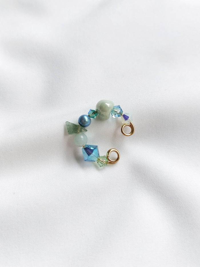 ATLANTIDE blue and green earcuff