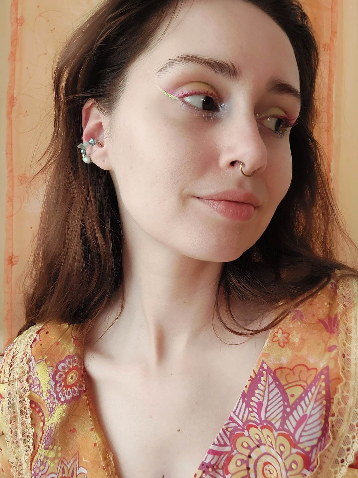 ATLANTIDE blue and green earcuff