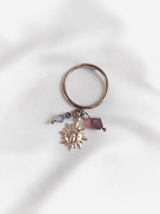 ECLIPSE Astéria silver sun ring size 55