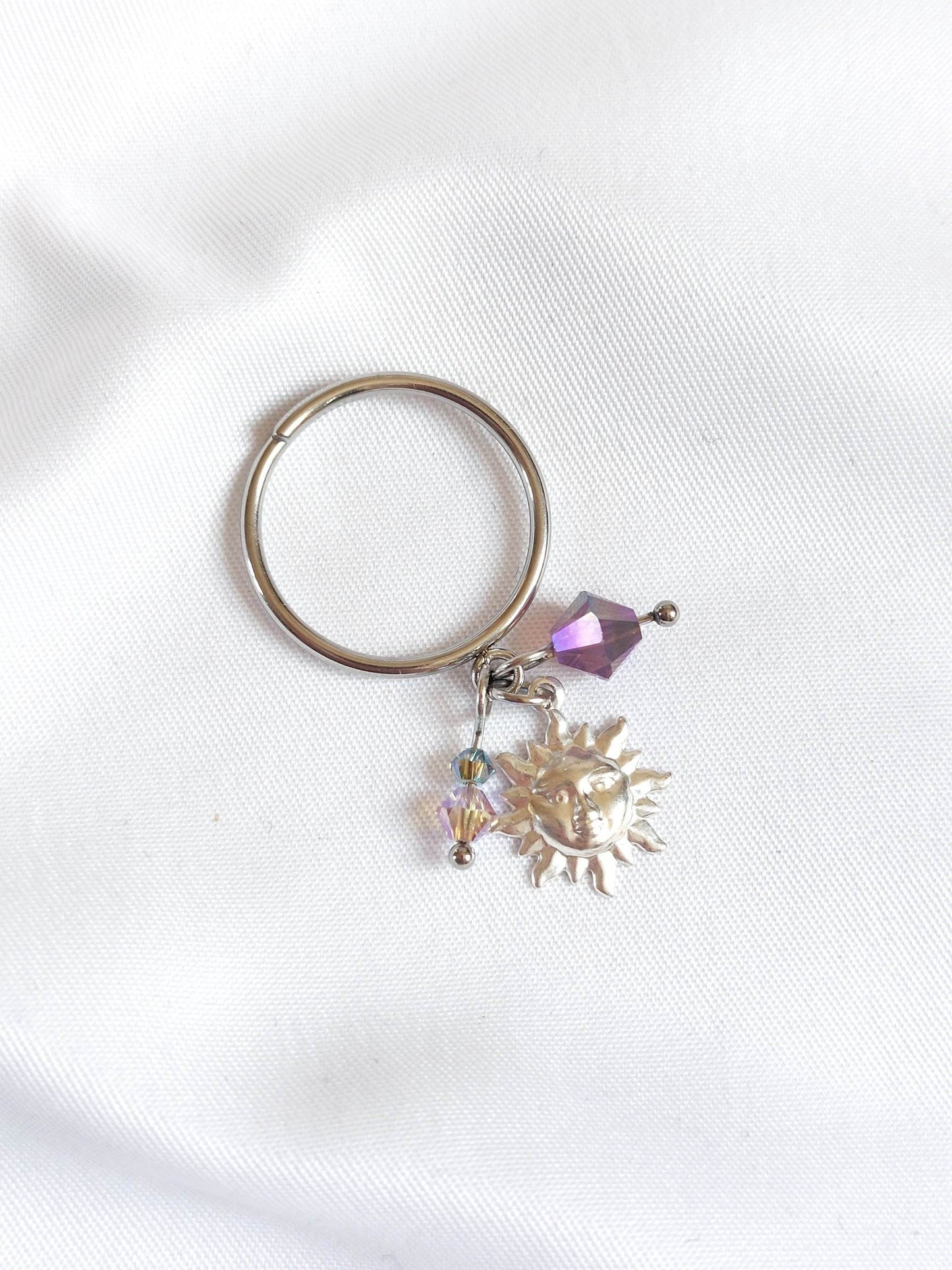 ECLIPSE Astéria silver sun ring size 55