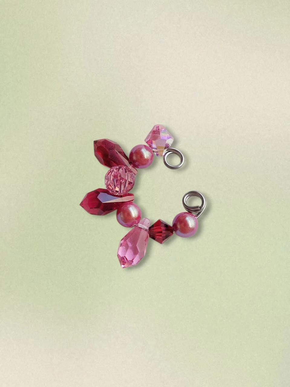 GRENADE gold and red earcuff
