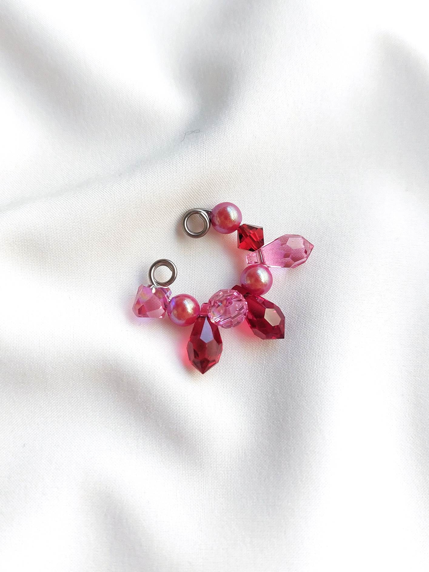 GRENADE gold and red earcuff