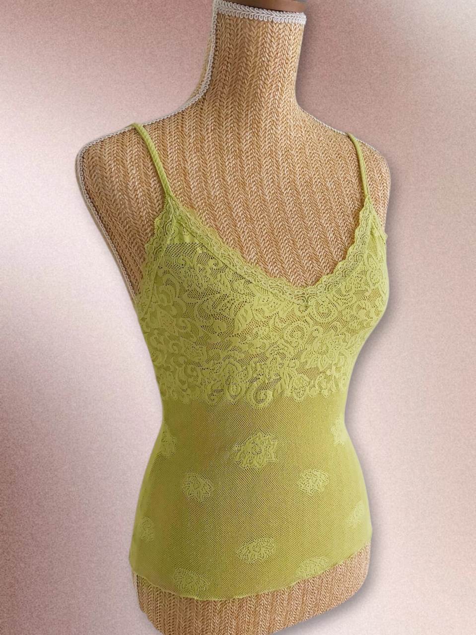 CITRUS lime green lace camisole size XS/S