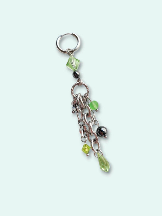 BRAT Silver and Green Single Loop