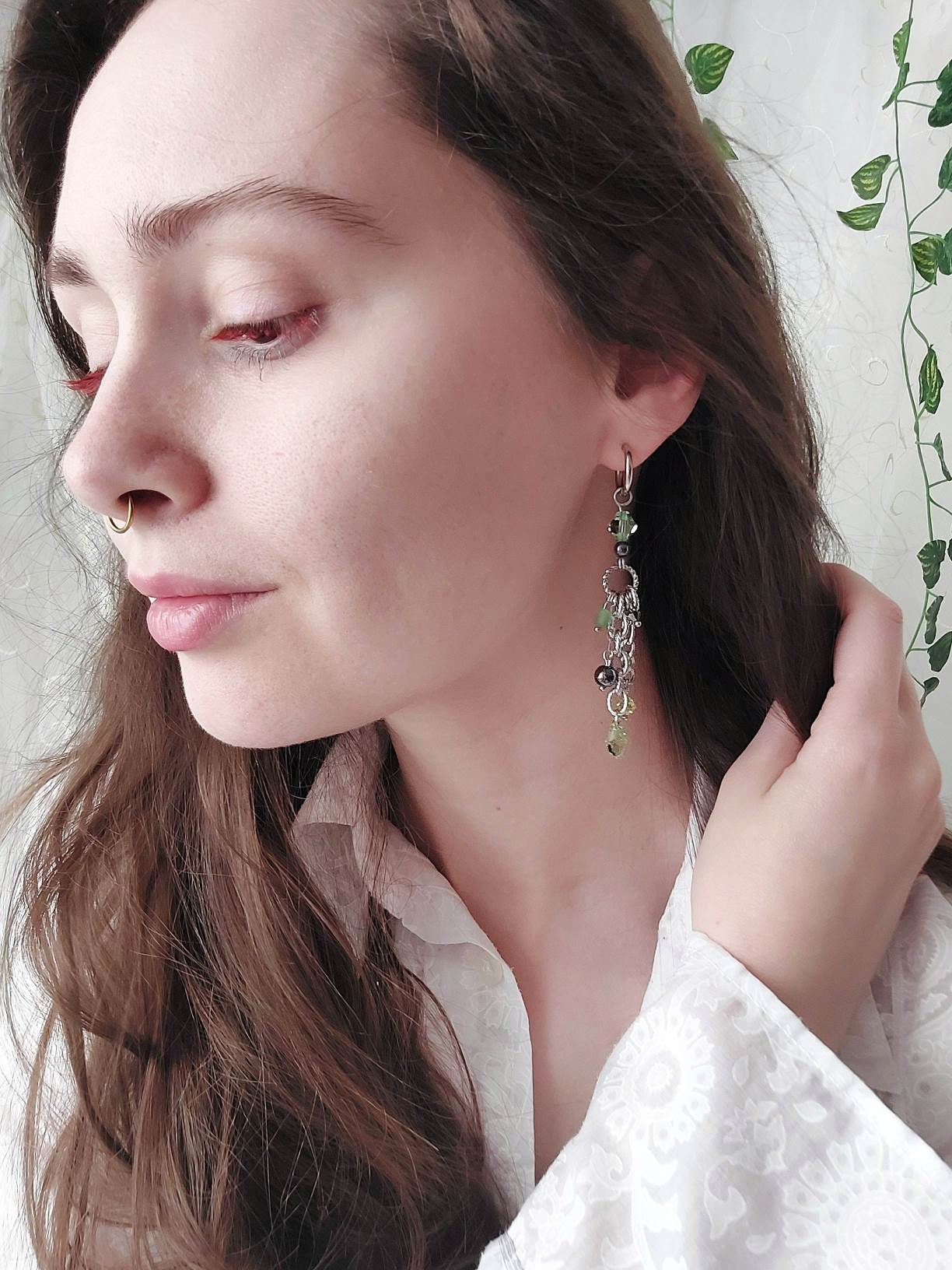 BRAT Silver and Green Single Loop