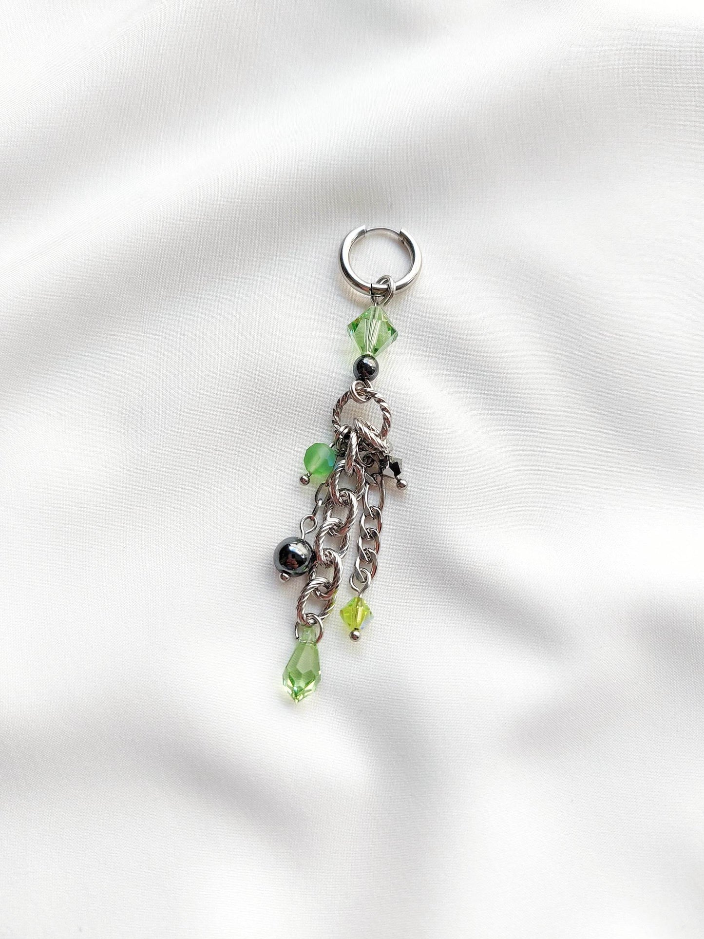 BRAT Silver and Green Single Loop