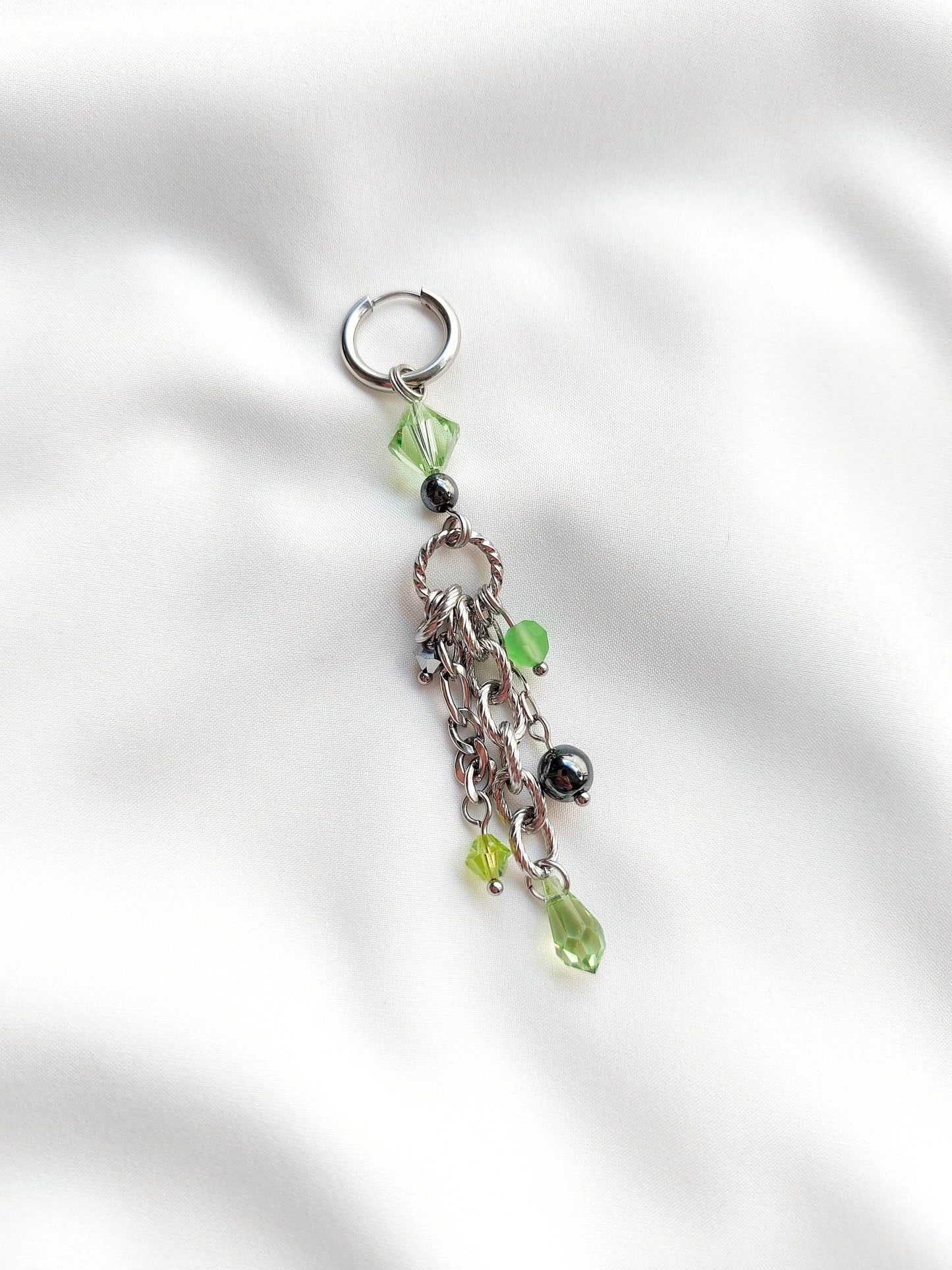 BRAT Silver and Green Single Loop