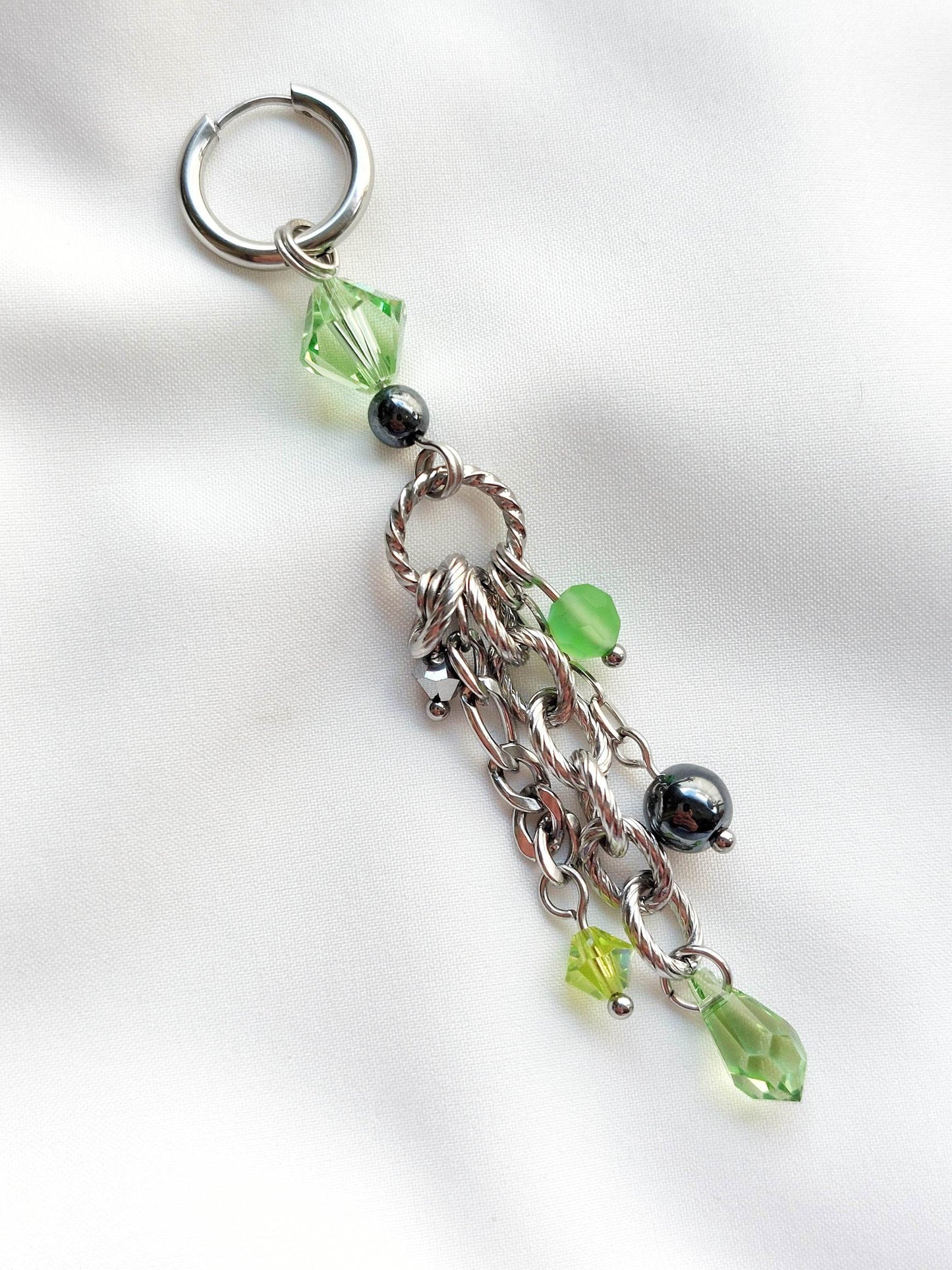 BRAT Silver and Green Single Loop