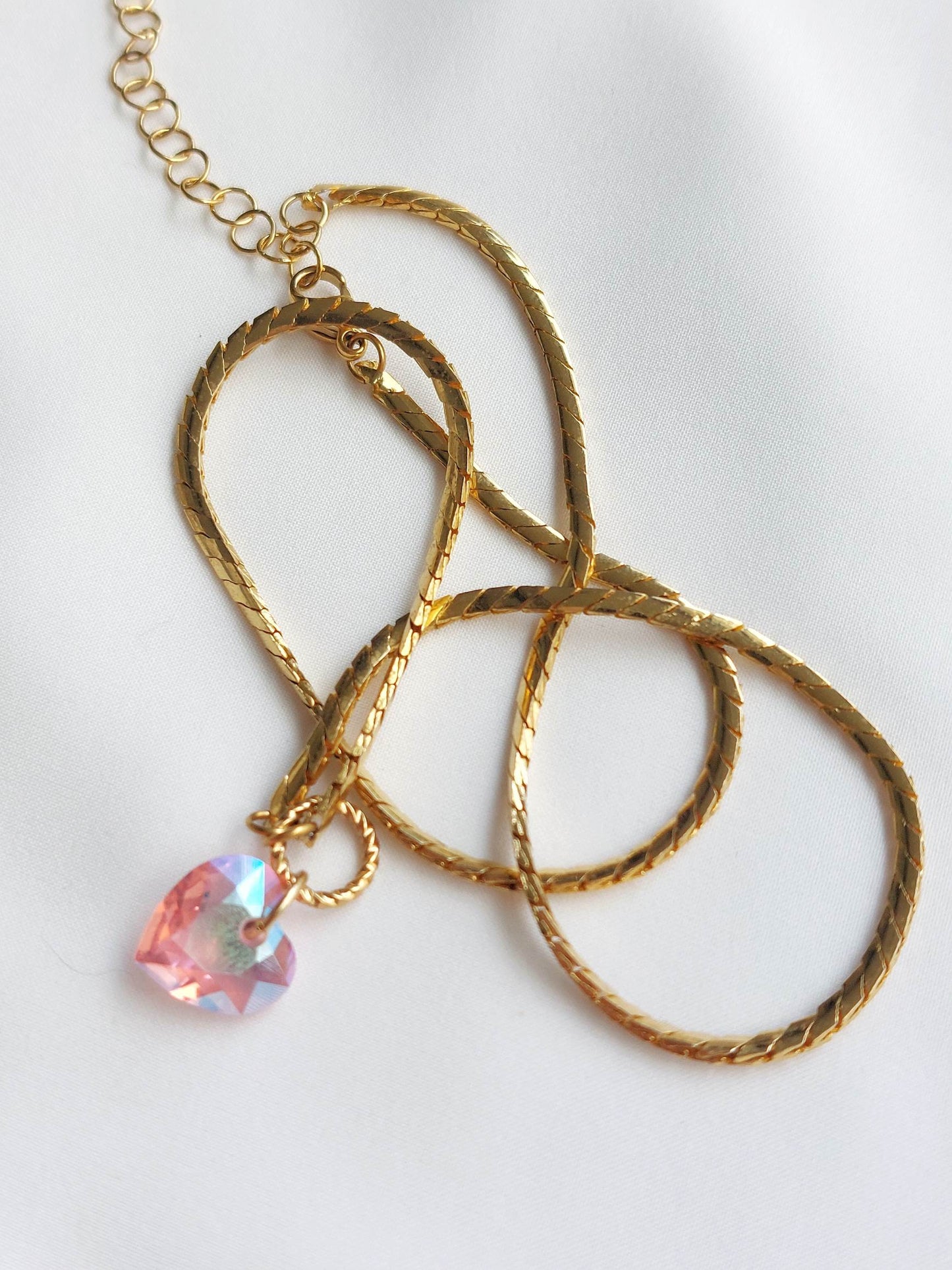 TEDDY BEAR aurora heart necklace