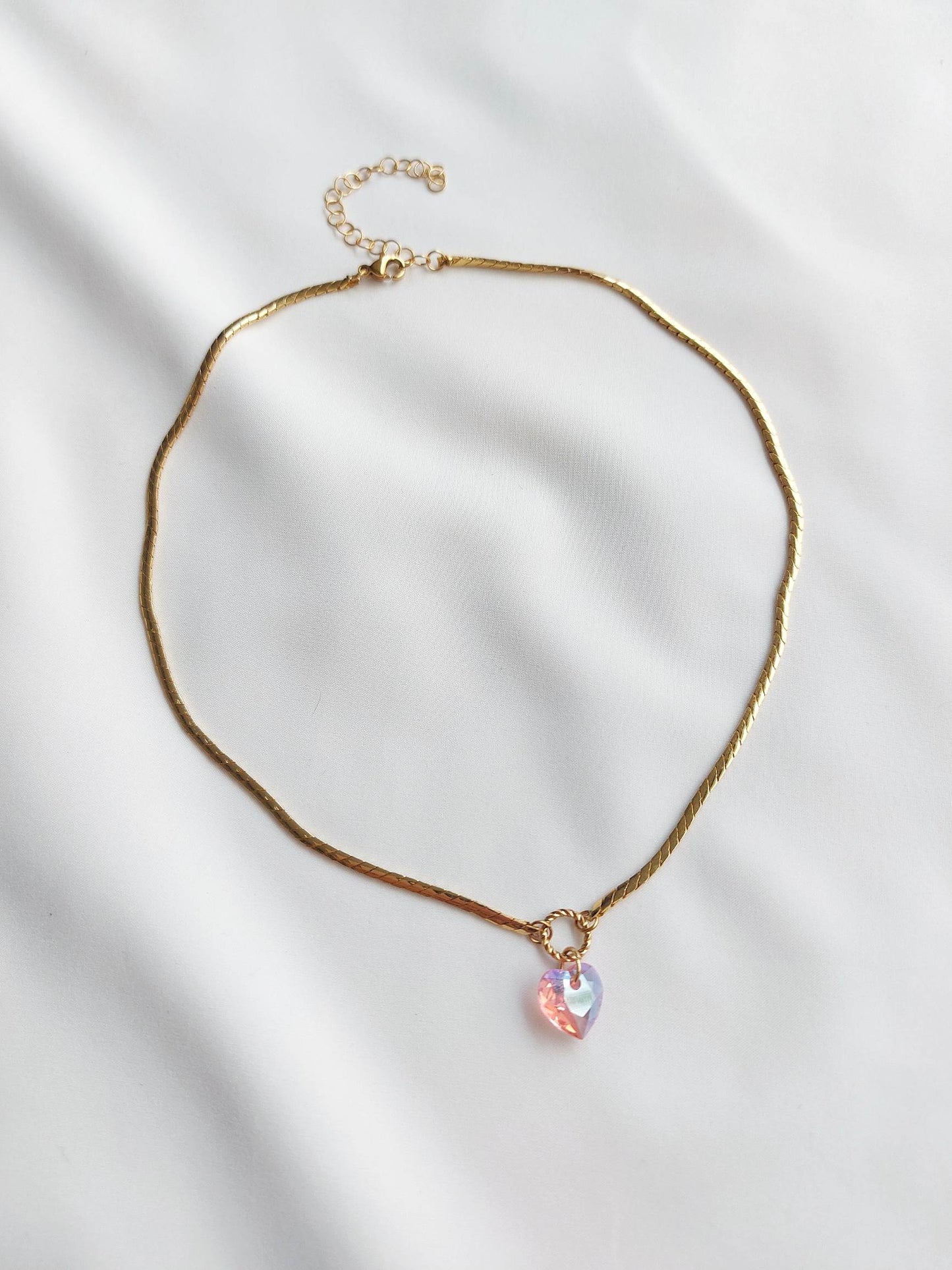 TEDDY BEAR aurora heart necklace