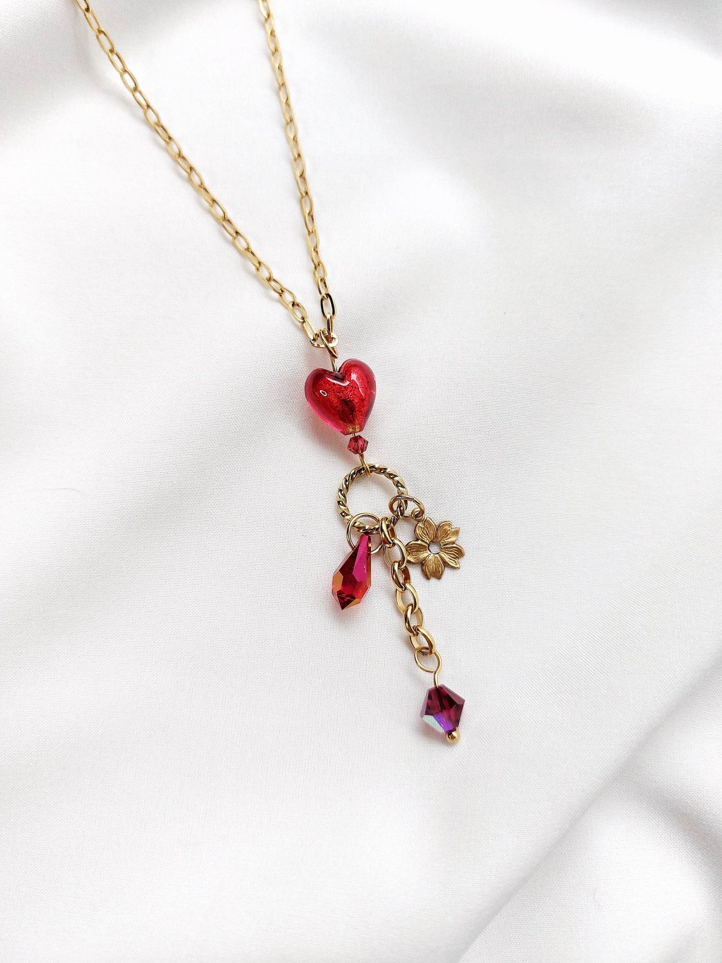 PROMISE gold necklace charm pendant