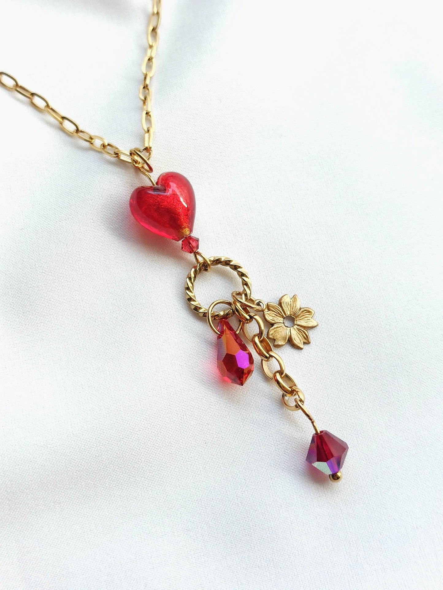 PROMISE gold necklace charm pendant