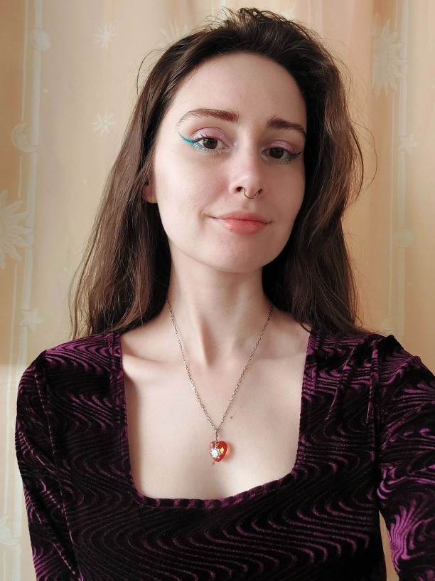 COSMOS heart and sun pendant necklace