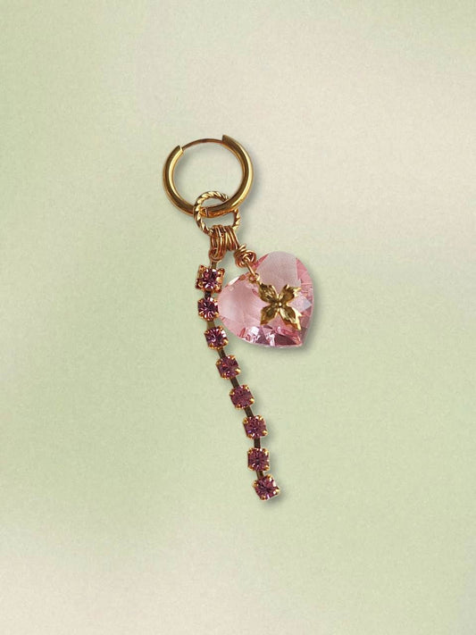 DIADÈME monoboucle doré cœur rose