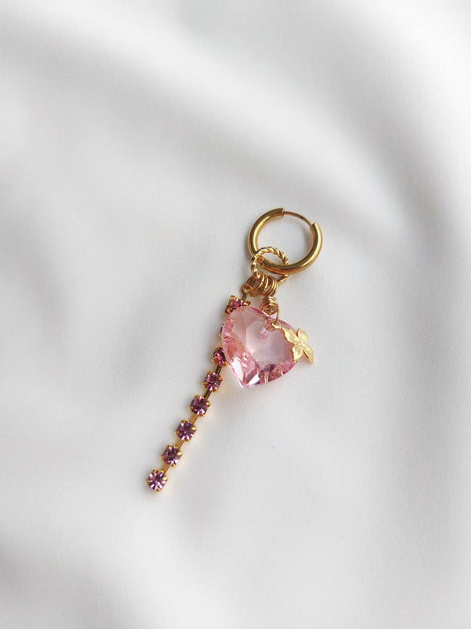 DIADÈME monoboucle doré cœur rose