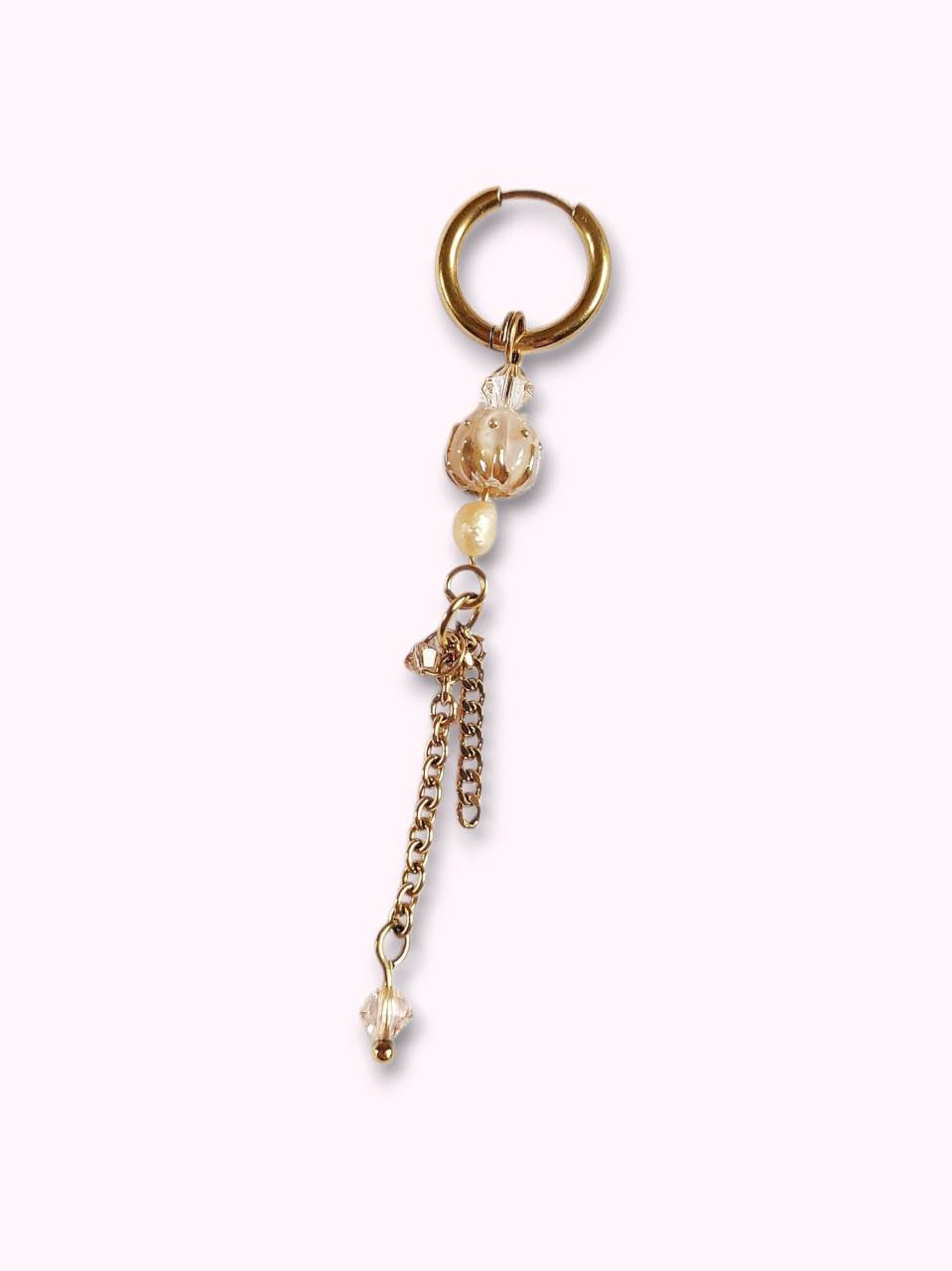 PEACH orange flower peach single loop