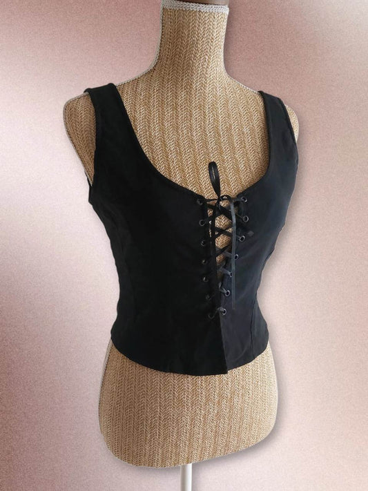 ONYX black corset top size S