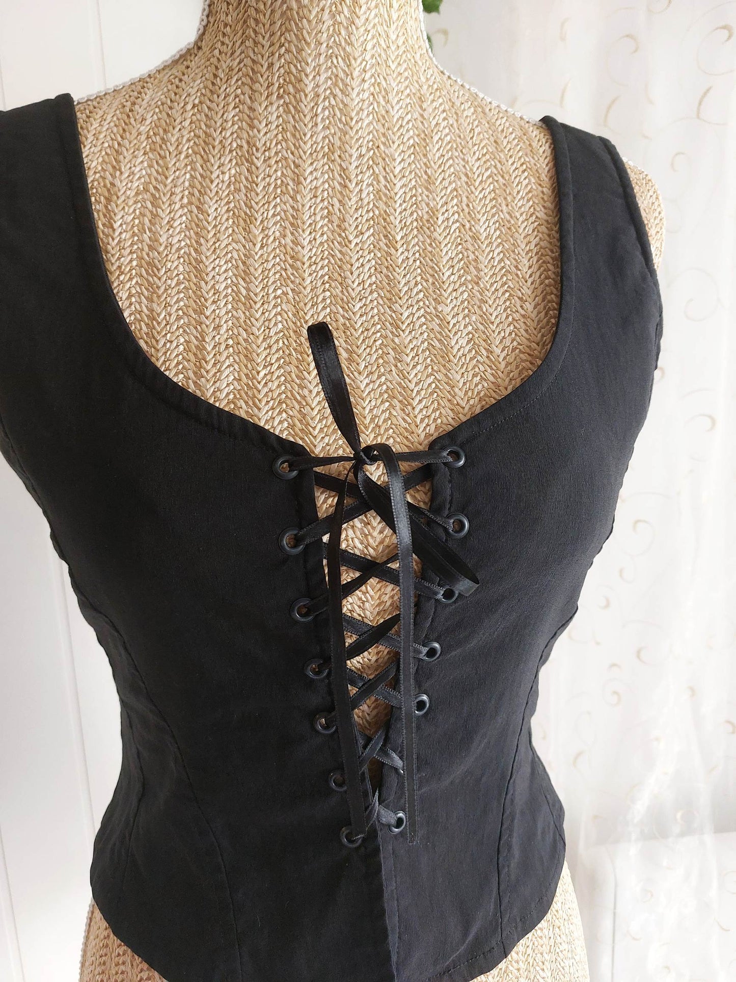 ONYX black corset top size S