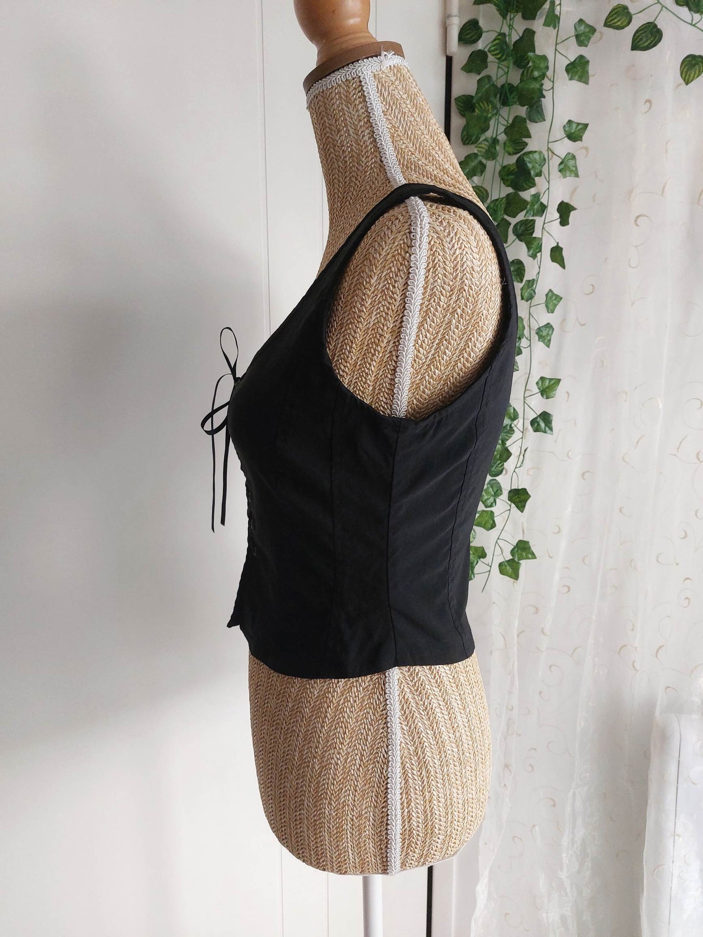 ONYX black corset top size S