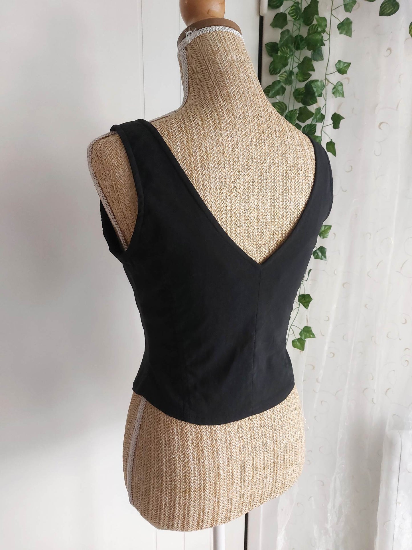 ONYX black corset top size S