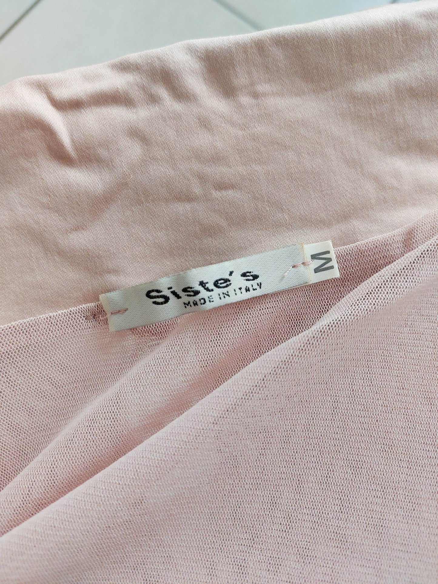 DAMASCENA veste haut rose poudré avec broderies T.36/38