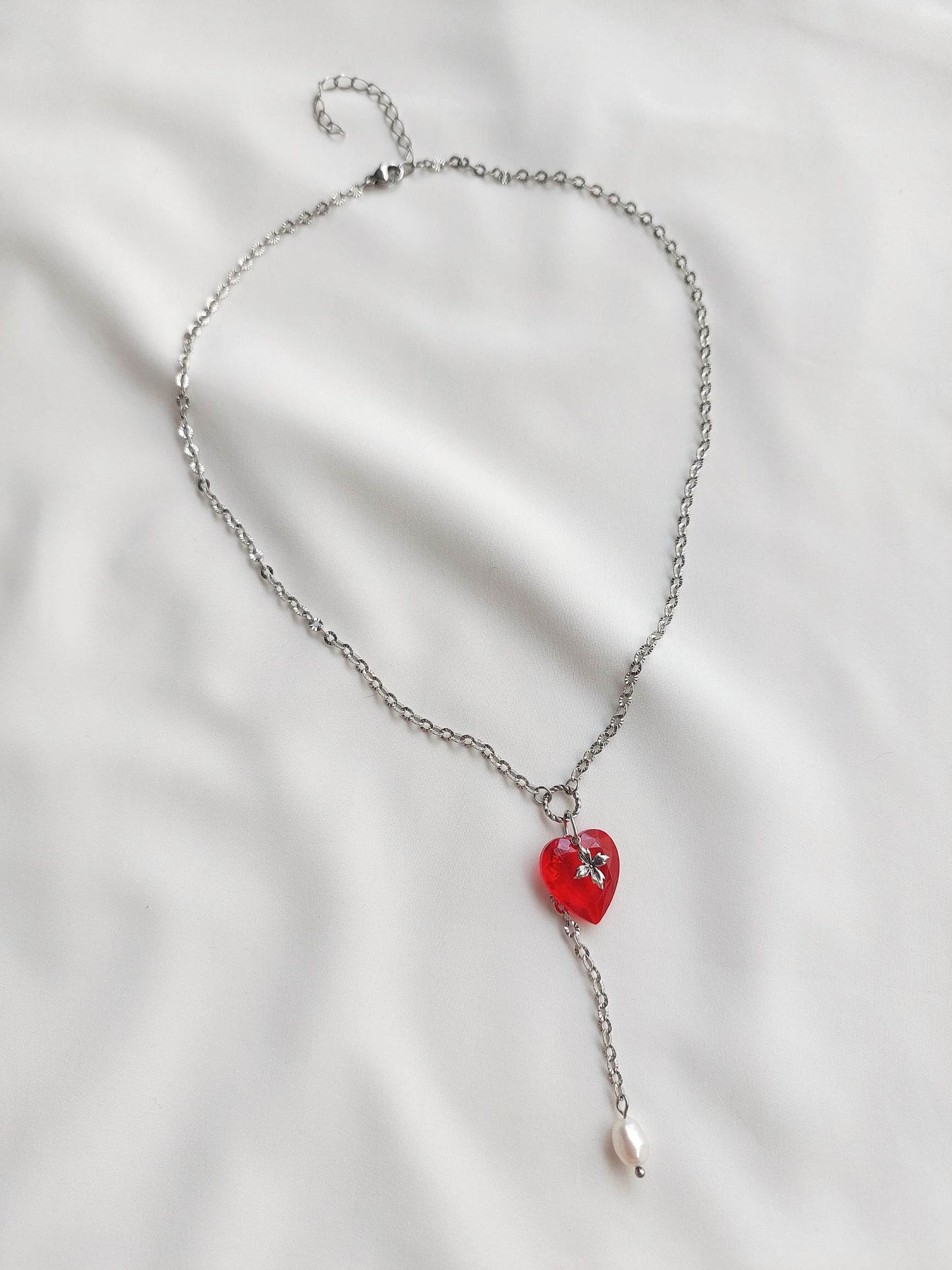 TEDDY BEAR aurora heart necklace