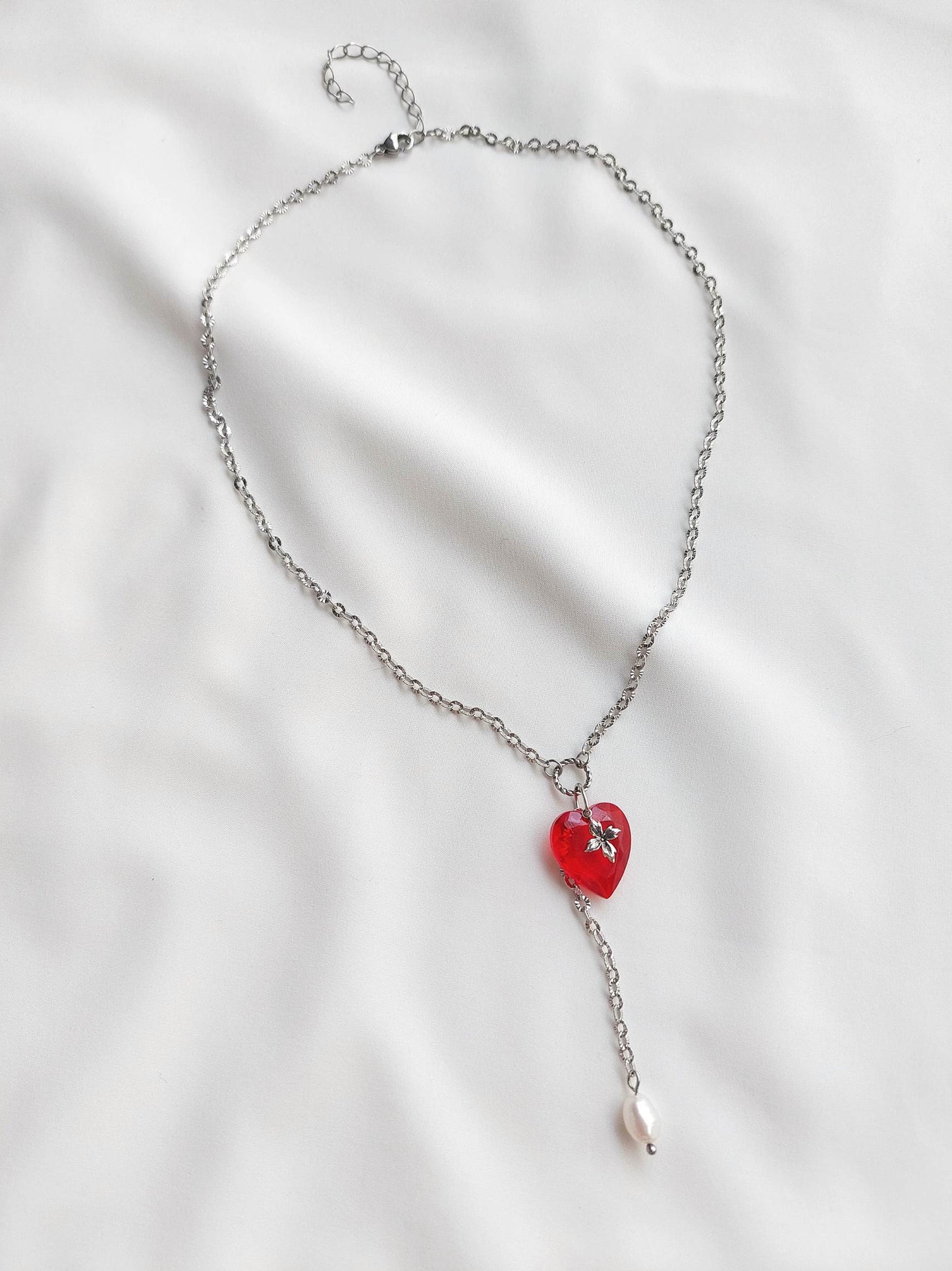 TEDDY BEAR aurora heart necklace